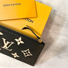 Load image into Gallery viewer, LOUIS VUITTON 2022 Monogram Empreinte Leather Zippy Coin Insert In Black/Beige
