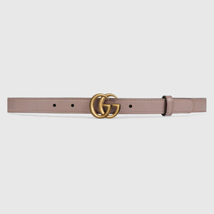 [SOLD] GUCCI GG Leather Belt in Dusty Pink 85-34