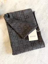 Load image into Gallery viewer, GUCCI GG Unisex Jacquard Giant Plus Silk Wool Shawl in Black
