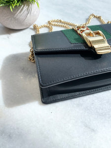 Gucci Sylvie Super Mini Chain Crossbody Bag - Black