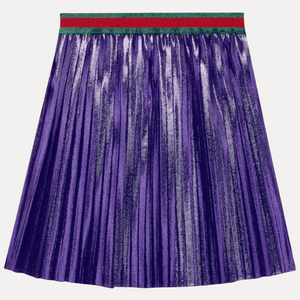 GUCCI Children’s Silk Pleated Skirt in Shine Purple (5 years)