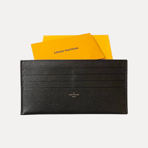 LOUIS VUITTON 2022 Empreinte Leather Credit Card Insert In Black