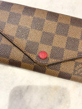 Load image into Gallery viewer, LOUIS VUITTON Damier Ebene Josephine Wallet In Fuchsia
