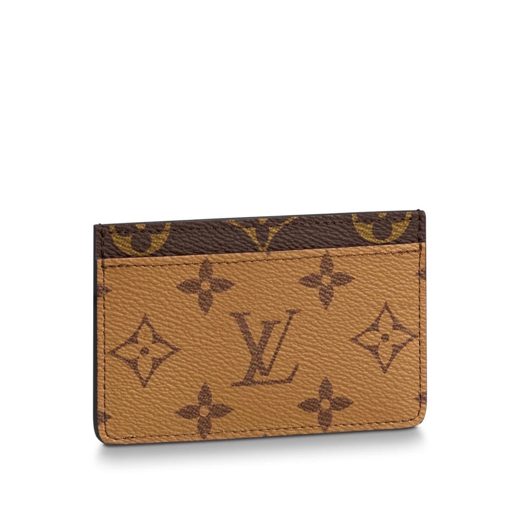 LOUIS VUITTON 2021 Monogram Reverse Canvas Card Holder