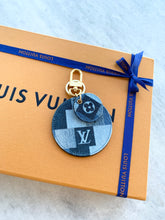 Load image into Gallery viewer, [SOLD]Louis Vuitton Denim Monogram Patchwork Bag Charm/Key Holder
