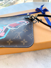 Load image into Gallery viewer, Louis Vuitton World Tour Neverfull MM Monogram Pochette Wristlet Pouch In Red
