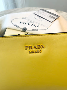 PRADA City Calf Sidonie Crossbody Bag In Cedro/Black