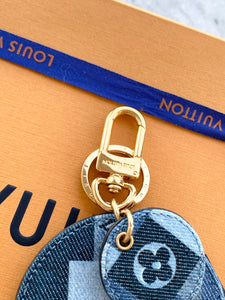 [SOLD]Louis Vuitton Denim Monogram Patchwork Bag Charm/Key Holder