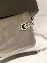 Load image into Gallery viewer, SAINT LAURENT Small Loulou Chain Shoulder Bag In Gray
