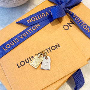 LOUIS VUITTON Nanogram Necklace Pendant In Gold/Silver