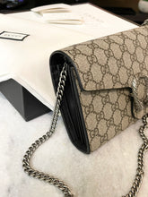 Load image into Gallery viewer, [SOLD] GUCCI Dionysus GG Supreme Wallet-on-a-Chain in Beige/Black
