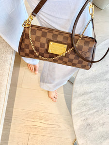 LOUIS VUITTON Damier Ebene Eva Crossbody Bag