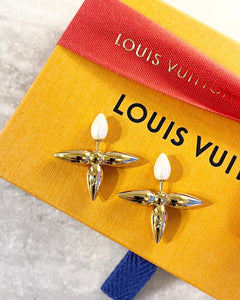 Louis Vuitton Louisette Eearrings In Gold