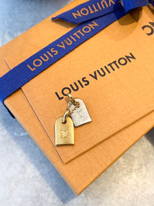 LOUIS VUITTON Nanogram Necklace Pendant In Gold/Silver