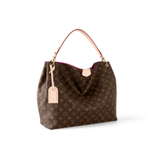 Load image into Gallery viewer, LOUIS VUITTON Graceful MM Monogram Canvas Hobo Bag in Peony
