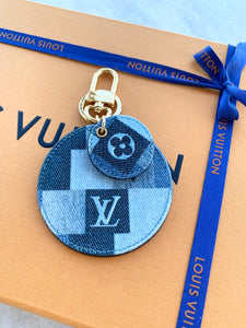 [SOLD]Louis Vuitton Denim Monogram Patchwork Bag Charm/Key Holder