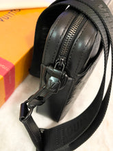 Load image into Gallery viewer, LOUIS VUITTON Calfskin Monogram Shadow Duo Messenger In Black
