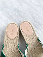 Load image into Gallery viewer, Gucci Web Espadrille Sandals EU37
