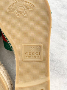 Gucci Web Espadrille Sandals EU37