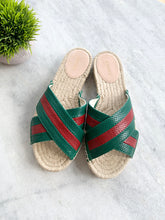 Load image into Gallery viewer, Gucci Web Espadrille Sandals EU37
