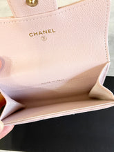 Load image into Gallery viewer, CHANEL 2021 Caviar Quilted Flap Card Holder In Light Pink
