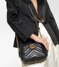 Load image into Gallery viewer, GUCCI GG Marmont Mini Crossbody Bag in Black
