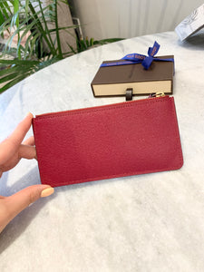 LOUIS VUITTON Calfskin Jeanne Wallet Zippy Coin Insert In Fuchsia