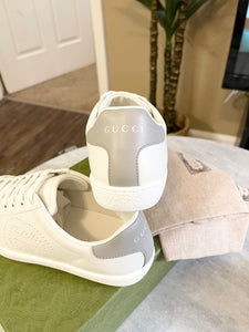 GUCCI Women’s Ace Low Top Leather Sneakers in White (EU) 36.5 (US) 7.5