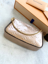 Load image into Gallery viewer, Louis Vuitton 2022 Mini Pochette Accessories Monogram Vernis Leather Chain Bag
