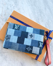 Load image into Gallery viewer, Louis Vuitton Denim Monogram Patchwork City Pouch
