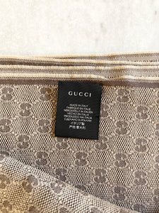 ▪️SOLD▪️GUCCI GG Unisex Verbier Jacquard Knit Scarf in Brown