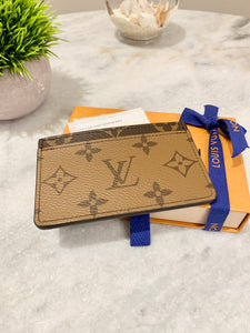 LOUIS VUITTON 2021 Monogram Reverse Canvas Card Holder