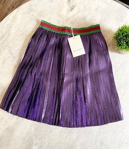 GUCCI Children’s Silk Pleated Skirt in Shine Purple (5 years)