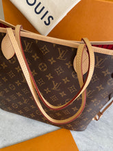 Load image into Gallery viewer, Louis Vuitton 2022 Neverfull MM Monogram Tote Bag in Cherry
