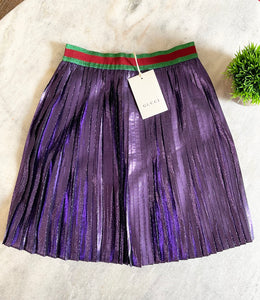 GUCCI Children’s Silk Pleated Skirt in Shine Purple (5 years)