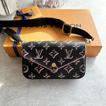 Load image into Gallery viewer, LOUIS VUITTON 2022 Felicie Strap &amp; Go Crossbody Bag In Black
