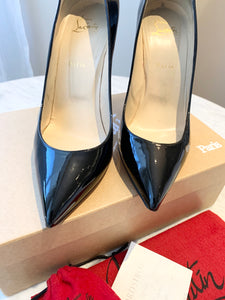 CHRISTIAN LOUBOUTIN SO KATE 120 Patent Leather Pumps In Black EU41