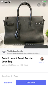 SAINT LAURENT Small Zipped Supple Sac de Jour Duffel Bag in Black