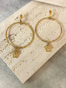 VERSACE Medusa Hoop Earrings In Gold