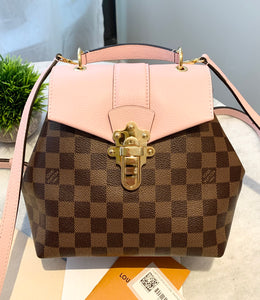 LOUIS VUITTON 2018 Damier Ebene Clapton Backpack In Magnolia