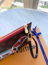 Load image into Gallery viewer, Louis Vuitton World Tour Neverfull MM Monogram Pochette Wristlet Pouch In Red
