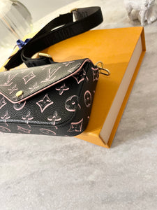 LOUIS VUITTON 2022 Felicie Strap & Go Crossbody Bag In Black