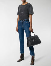 Load image into Gallery viewer, SAINT LAURENT Small Zipped Supple Sac de Jour Duffel Bag in Black
