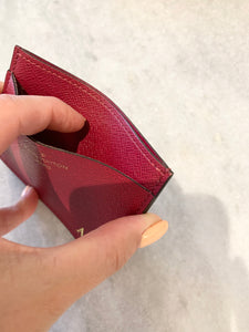 LOUIS VUITTON Calfskin Jeanne Wallet Credit Card Insert In Fuchsia