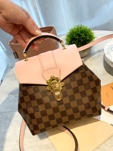 LOUIS VUITTON 2018 Damier Ebene Clapton Backpack In Magnolia